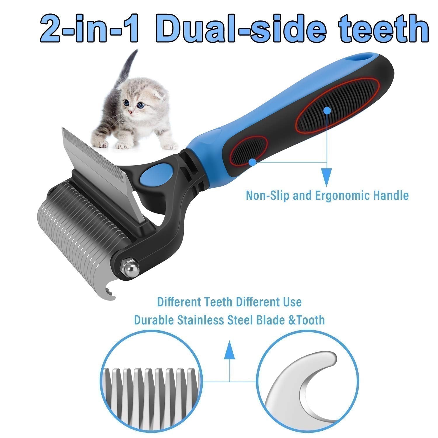 ⏰🔥 Professional Pet Shedding Comb – Effectively Removes Loose Hair – Pay on Delivery 🐾✅
