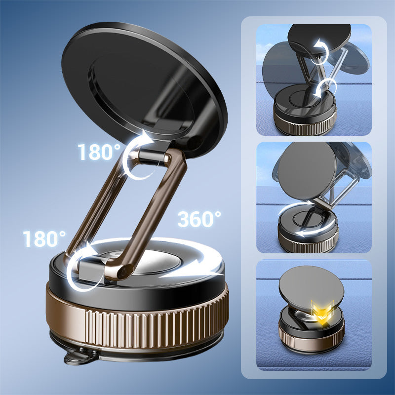 Magnetische Halterung für Telefone mit 360°-Drehung und Vakuumbefestigung