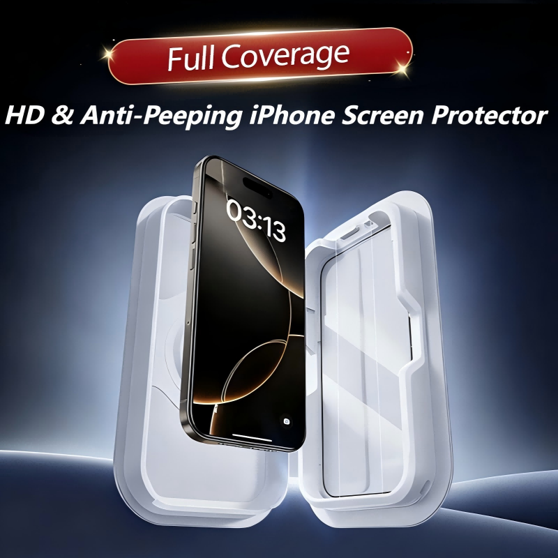 📢📢kauf 1 bekomm 1 gratis⏰ Premium iPhone Displayschutzfolie (Anti-Peeping) – Einfache Installation & Kompletter Schutz📱