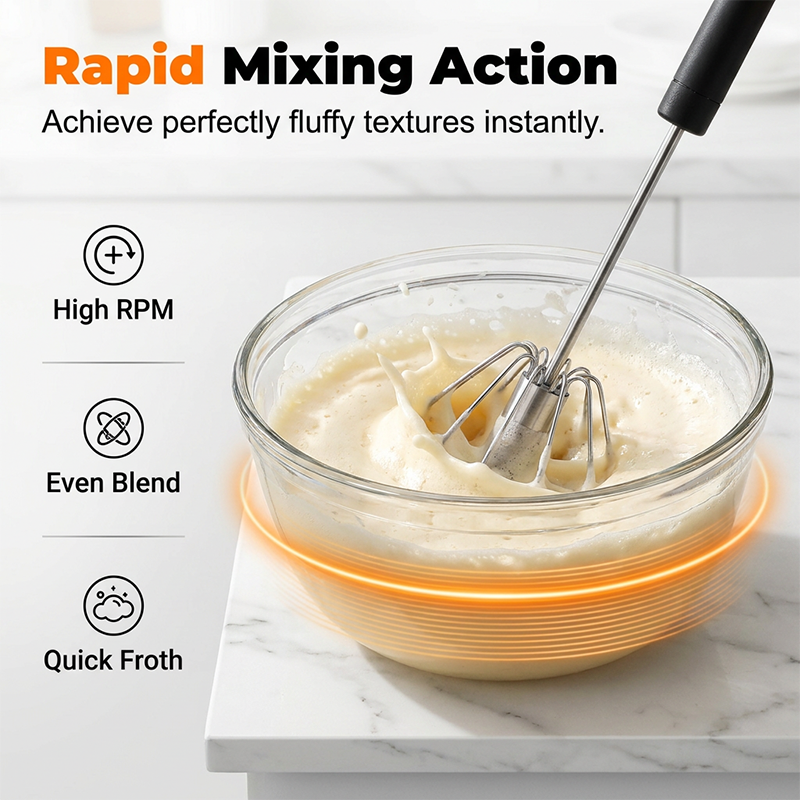 ⚡Buy 1 Get 1 Free⚡Stainless Steel Hand Egg Beater | Effortless Whisking – No Batter Splatter, Dishwasher Safe & Built to Last