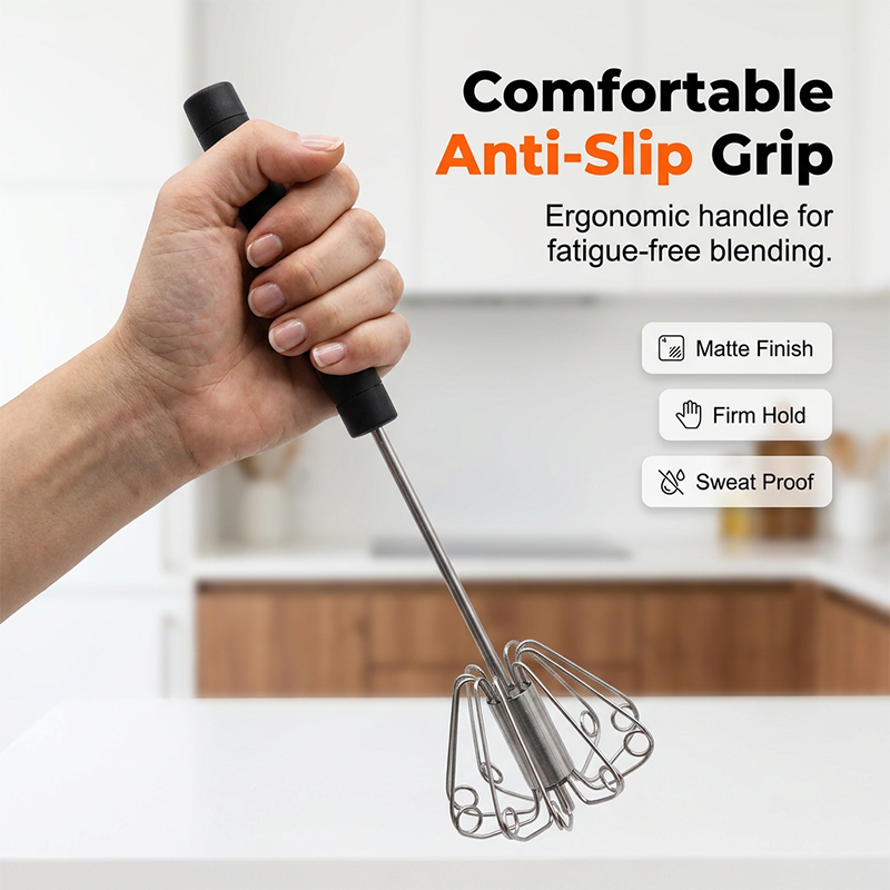 ⚡Buy 1 Get 1 Free⚡Stainless Steel Hand Egg Beater | Effortless Whisking – No Batter Splatter, Dishwasher Safe & Built to Last