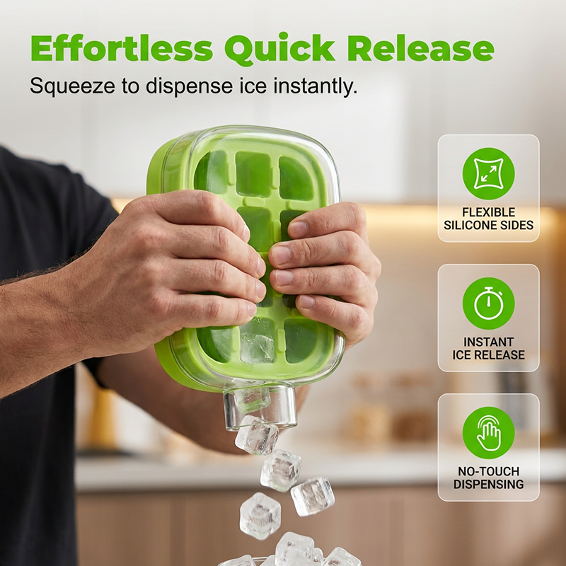 ❄️2-in-1 Ice Cube Maker Water Bottle Built-In Ice Tray, Food-Grade Silicone, Bpa-Free. Make Ice & Store Water In One Bottle 💼✈️