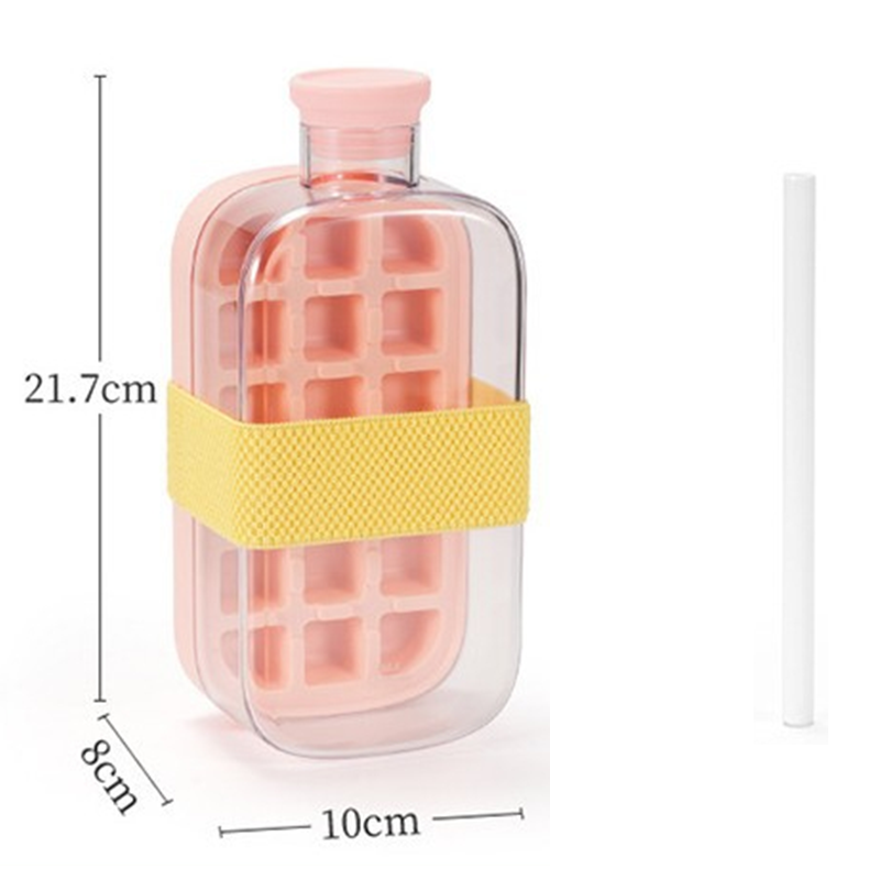 ❄️2-in-1 Ice Cube Maker Water Bottle Built-In Ice Tray, Food-Grade Silicone, Bpa-Free. Make Ice & Store Water In One Bottle 💼✈️
