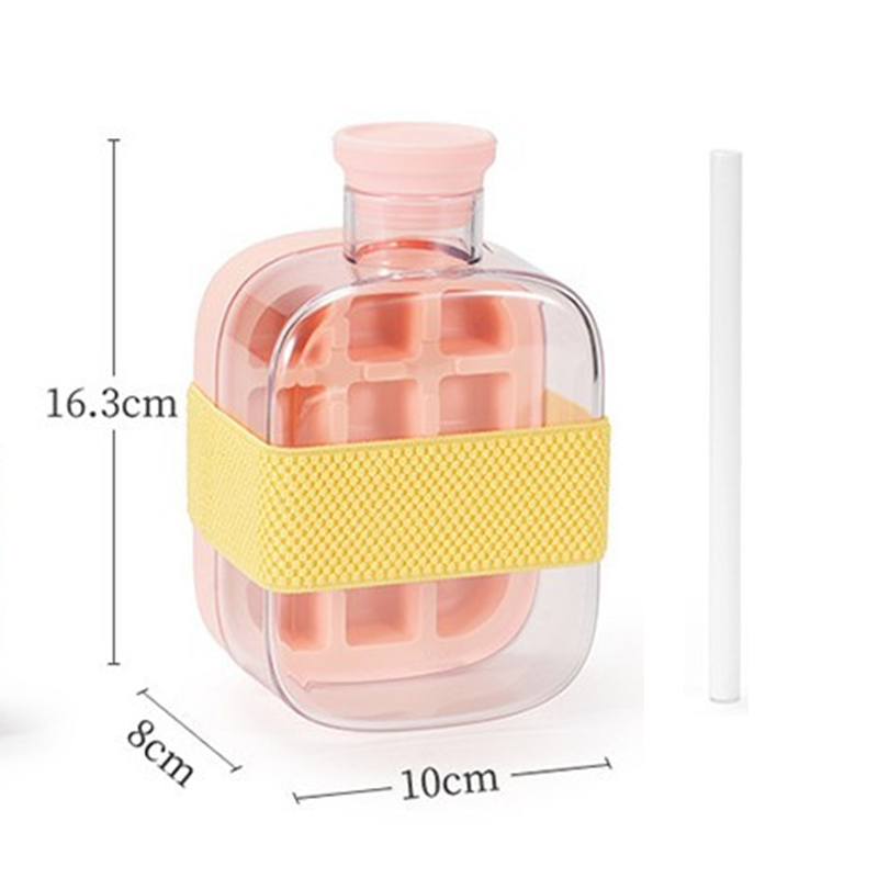 ❄️2-in-1 Ice Cube Maker Water Bottle Built-In Ice Tray, Food-Grade Silicone, Bpa-Free. Make Ice & Store Water In One Bottle 💼✈️