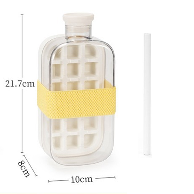 ❄️2-in-1 Ice Cube Maker Water Bottle Built-In Ice Tray, Food-Grade Silicone, Bpa-Free. Make Ice & Store Water In One Bottle 💼✈️